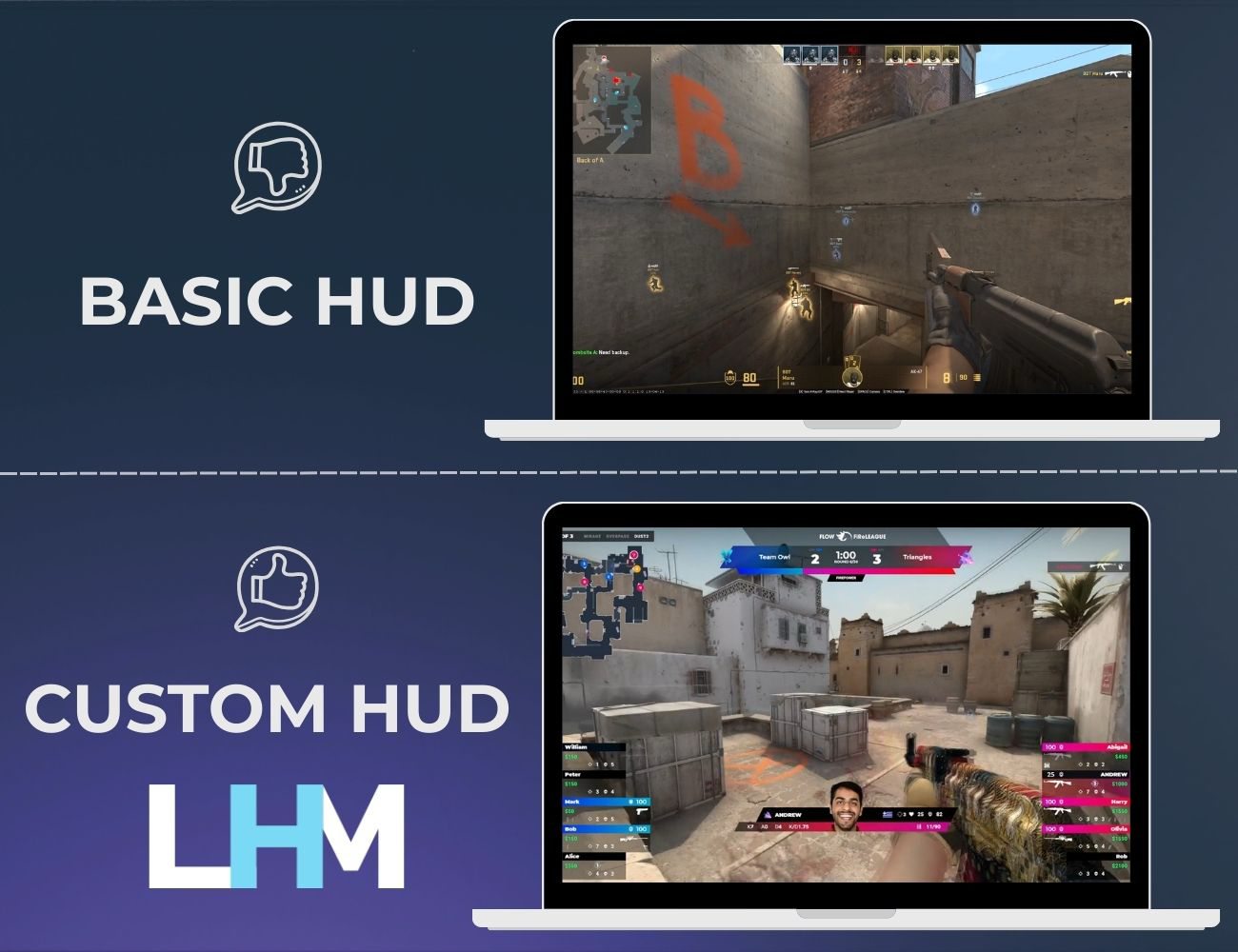 Basic vs Custom HUD