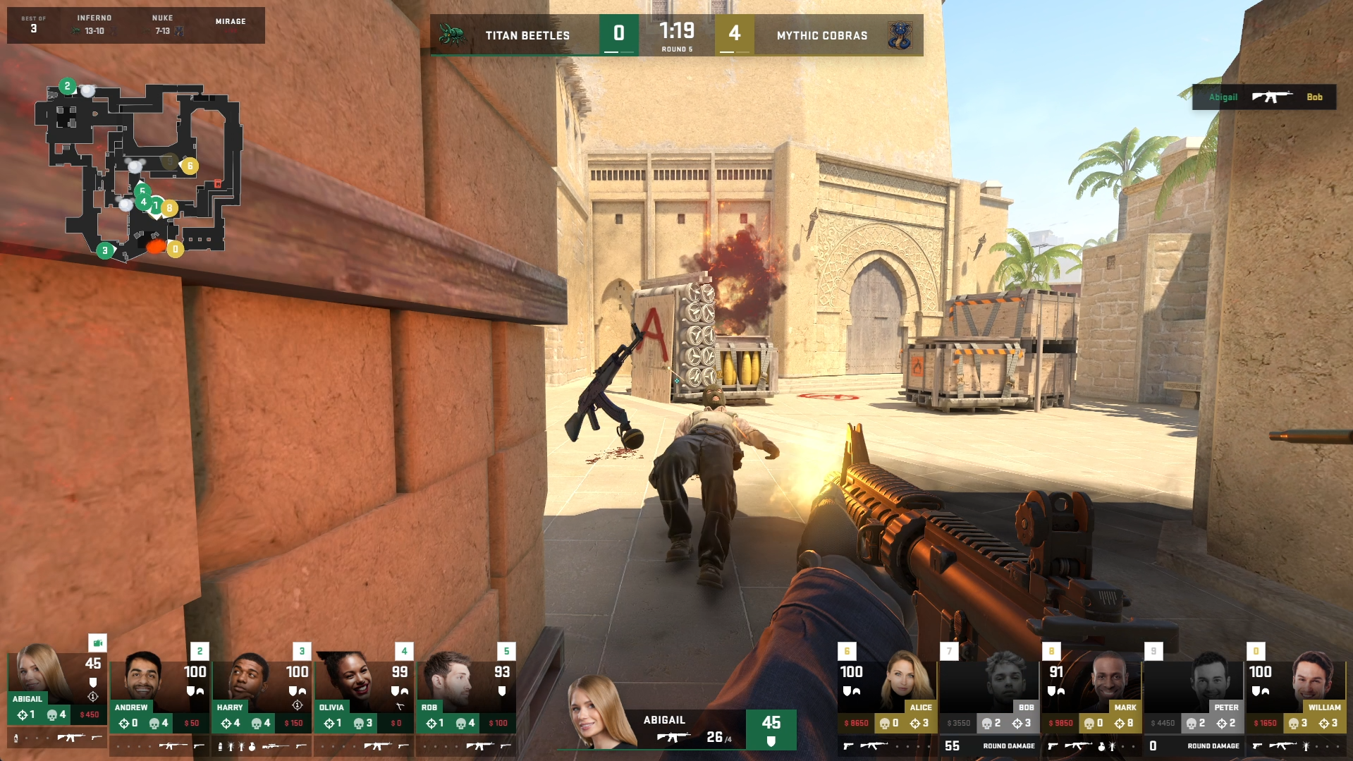 Emerald CS2 HUD broadcast preview